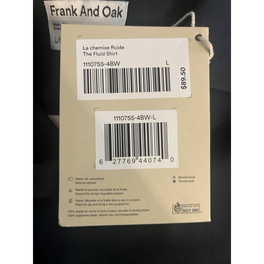 Frank And Oak The Yak Wool Flannel Shirt‎ Beige Size L - Picture 4 of 4